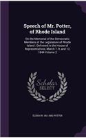 Speech of Mr. Potter, of Rhode Island