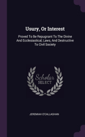 Usury, Or Interest