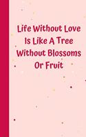 Life Without Love Is Like A Tree Without Blossoms Or Fruit