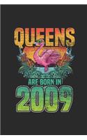 Queens Are Born In 2009: Graph Paper Journal (6" X 9" - 120 Pages/ 5 Squares per inch) for Birthday Gift Idea for Women