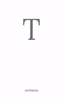 Buchstabe T Notizbuch