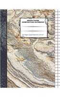 Graph Paper Composition Notebook: 110 Pages - Quad Ruled 4x4 - 8.5" x 11" Marble Large Notebook with Grid Paper - Math Notebook For Students