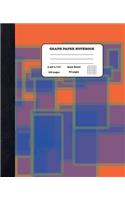 Graph Paper Notebook Quad Ruled 5x5: Geometry and Algebra - Composition Notebook for Girls Boys Students - cute orange blue Notebook for College