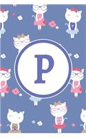 P: Monogrammed 2020 Weekly Planner For Women And Teen Girls Cat Lovers - Cute Cats, January 2020 - December 2020 (6"x9")