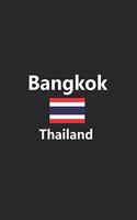 Bangkok Thailand: Thai Flag City Notebook Journal Lined Wide Ruled Paper Stylish Diary Vacation Travel Planner 6x9 Inches 120 Pages Gift