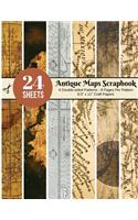 Vintage Maps Scrapbook Paper - 24 Double-sided Craft Patterns: Travel Map Sheets for Papercrafts, Album Scrapbook Cards, Decorative Craft Papers, Backgrounds, Stamp Making, Cardmaking, Origami, Collage Sheets, A