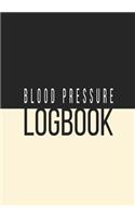 Blood Pressure Logbook: Black Cream Two Tone Daily Health Log for Recording, Checking, Tracking and Monitoring BP and Heart Rate