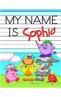 My Name is Sophia: Personalized Primary Tracing Workbook for Kids Learning How to Write Their Name, Practice Paper with 1 Ruling Designed for Children in Preschool and