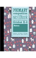 Primary Composition Notebook: Grades K-2: Primary Composition Early Writing Books, Primary Composition Workbook, 100 Sheets, 200 Pages, Cute Paris Cover