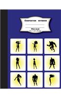 Composition notebook wide ruled 8.5 x 11 inch 200 page, Mix superhero heroin