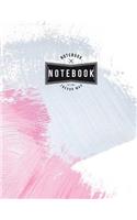 Notebook: Grey and pink paint on the wall: Journal Dot-Grid, Graph, Lined, Blank No Lined: Book: Pocket Notebook Journal Diary, 120 pages, 8.5" x 11" (Blank N