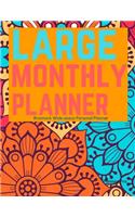 Brannock Large Monthly Planner: Wide space Personal Planner/At a glance large Planner/Day Planner and Organizer/ Personal Organizer and Planner(Large Personal Planner/Functional Wide Space Planners)