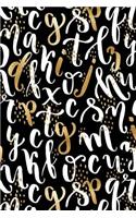 Bullet Journal Notebook Sparkly Letters Pattern 1