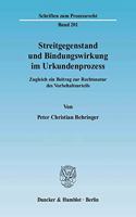 Streitgegenstand Und Bindungswirkung Im Urkundenprozess