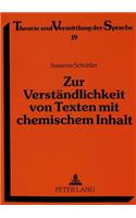 Zur Verstaendlichkeit von Texten mit chemischem Inhalt