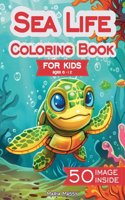 Sea Life Coloring Book For kids ages 6-12