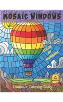 Mosaic Windows Color by Numbers: Coloring with numeric worksheets, Color by number for adults and children with colored pencils. Advanced color by number, the whole family will be h