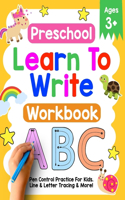 Preschool Learn To Write Workbook