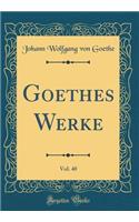 Goethes Werke, Vol. 40 (Classic Reprint)