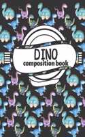 Dino Composition Book: Dinosaur Composition Notebook (Standard Size Wide Ruled Personalized Dino Journal)