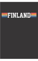 Notebook: Finland Finnish Finnish Retro Vintage Dot Grid Dotted 6x9 120 Pages