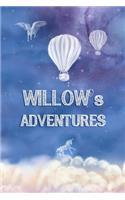 Willow's Adventures: Softcover Personalized Keepsake Journal, Custom Diary, Writing Notebook with Lined Pages