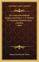 Das Landwirthschaftliche Dungerwesen Nach C. J. A. Mathieu De Dombasle's Hinterlassenen Schriften (1866)