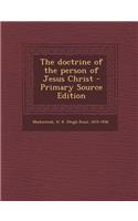 Doctrine of the Person of Jesus Christ