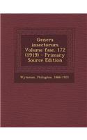 Genera Insectorum Volume Fasc. 172 (1919)
