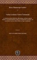 Variae Lectiones Veteris Testamenti (Vol 3)