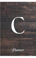 C: Letter Journal Monogram Minimalist Lined Notebook To Do List Undated Daily Planner for Personal and Business Activities with Check Boxes to Help you