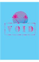 void: vaporwave aesthetic palm sunset 6" x 9" journal, bullet journal, notebook or diary, dotted grid blank 120 pages