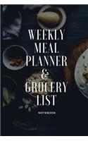 Weekly Meal Planner and Grocery List Notebook