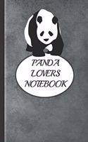 Panda Lovers Notebook: Panda Gifts For Girls Lined Paperback Black & White Notebook