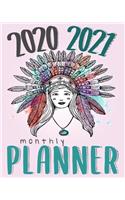 2020-2021 Monthly Planner: Blue Sky 8x10inch 2 Years Monthly Planner Calendar Schedule Organizer From January 1,2020 to December 31,2021 (24 Months Calendar Planner) With Holi