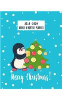2019-2020 Weekly & Monthly Planner - Merry Christmas