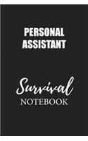 Personal Assistant Survival Notebook: Small Undated Weekly Planner for Work and Personal Everyday Use Habit Tracker Password Logbook Music Review Playlist Diary Journal