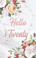 Hello Twenty: Sarcastic Blank Lined Journal Great Funny 20th Birthday Notebook Gift for Him or Her