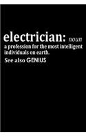 Electrician Definition: Food Journal - Track Your Meals - Eat Clean And Fit - Breakfast Lunch Diner Snacks - Time Items Serving Cals Sugar Protein Fiber Carbs Fat - 110 Pag