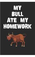 My Bull Ate My Homework Notebook