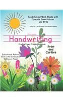 Flower Garden Handwriting Practice Pages Primary Notebook Print & Cursive