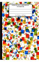 Wide Ruled Composition Notebook 6" x 9". 120 Pages.: Book Cover With Beautiful Color Pattern Texture Background Pattern.
