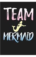 Team Mermaid: Awesome Cute Writing Journal Wide Ruled 6 x 9 in, 108 pages book for boys, kids, school, students and teachers (Cool Writing Notebook)