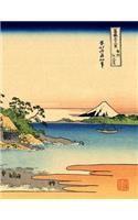 Japanese Writing Practice Book: Hokusai - Enoshima in the Sagami Province Cover - Premium Kanji practice notebook - Genkouyoushi Paper - 110 pages