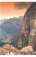 Not All Those Who Wander Are Lost: 6x9 (15.24x22.86 CM) Lined Notebook/Diary/Journal - Sunset in Zion Park, Utah