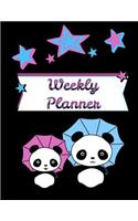 Weekly Planner: Undated Perpetual Cute Panda Bear Theme Planner 52 Weeks