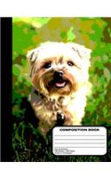 Puppy Dog Grid Ruled Composition Notebook 200 Journal Pages
