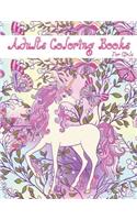 Adults Coloring Books: Horse Coloring Books, Unicorn Coloring Relaxation, Large Print Women, Girls Coloring