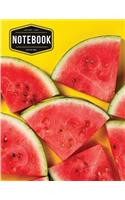 Notebook: piece of watermelon: Book: Diary, 120 pages, 8.5" x 11" (Notebook Lined, Blank No Lined)