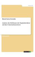 Analyse des Einflusses der Kapitalstruktur auf den Unternehmenswert